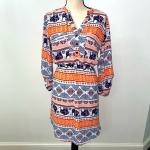 Beautiful Printed Dress. Size L.